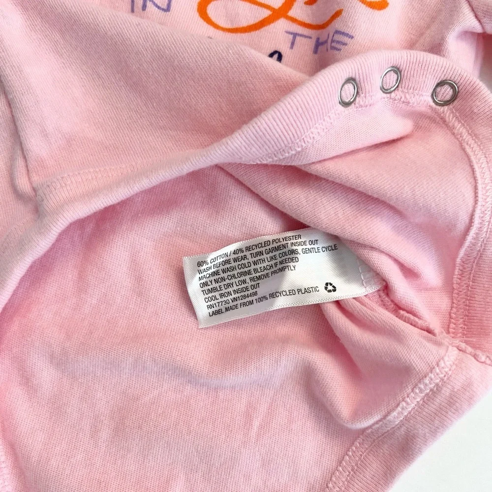 💫$3/ADD ON 💫 Cat & Jack Pink Graphic Long Sleeve Bodysuit | Baby Girl Newborn